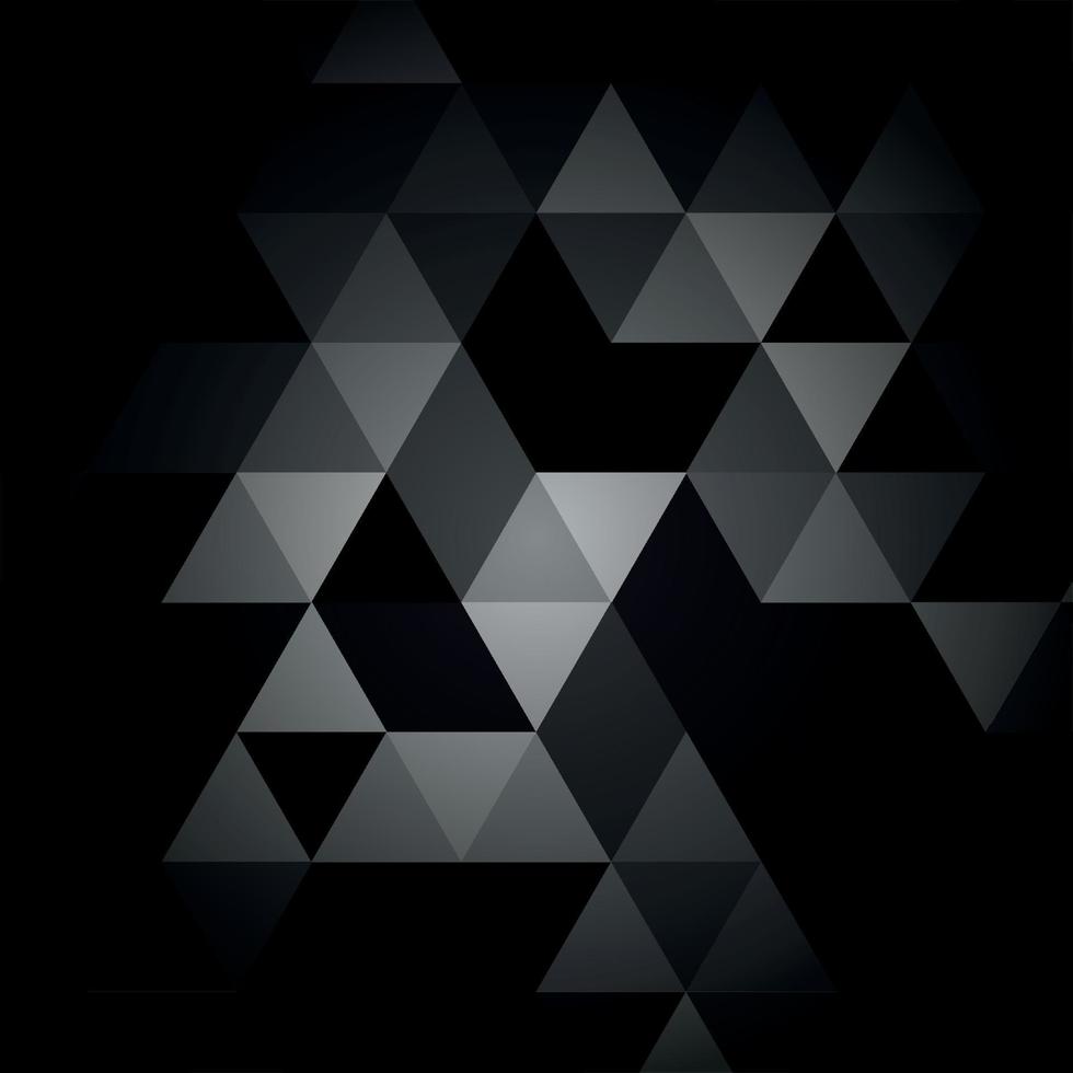 Black and gray triangle pattern. vector