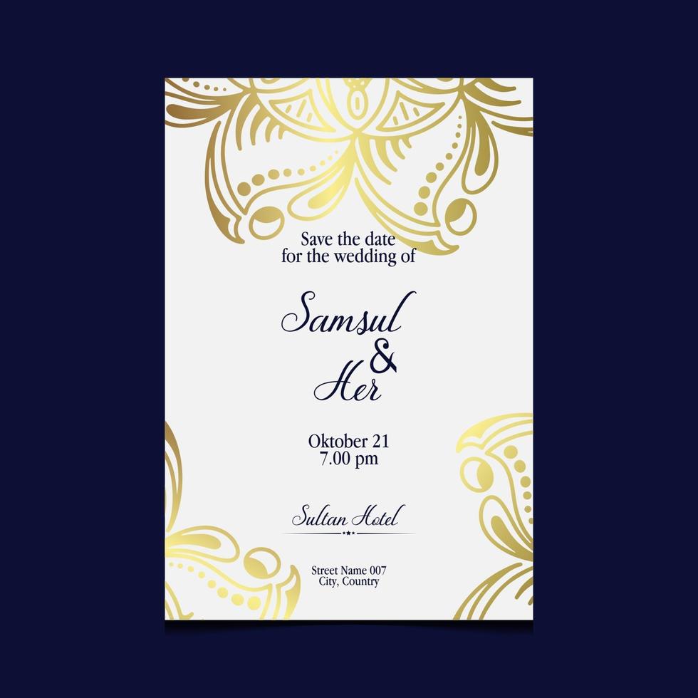 Floral and mandala ornamental decorative frame background luxury Premium Vector