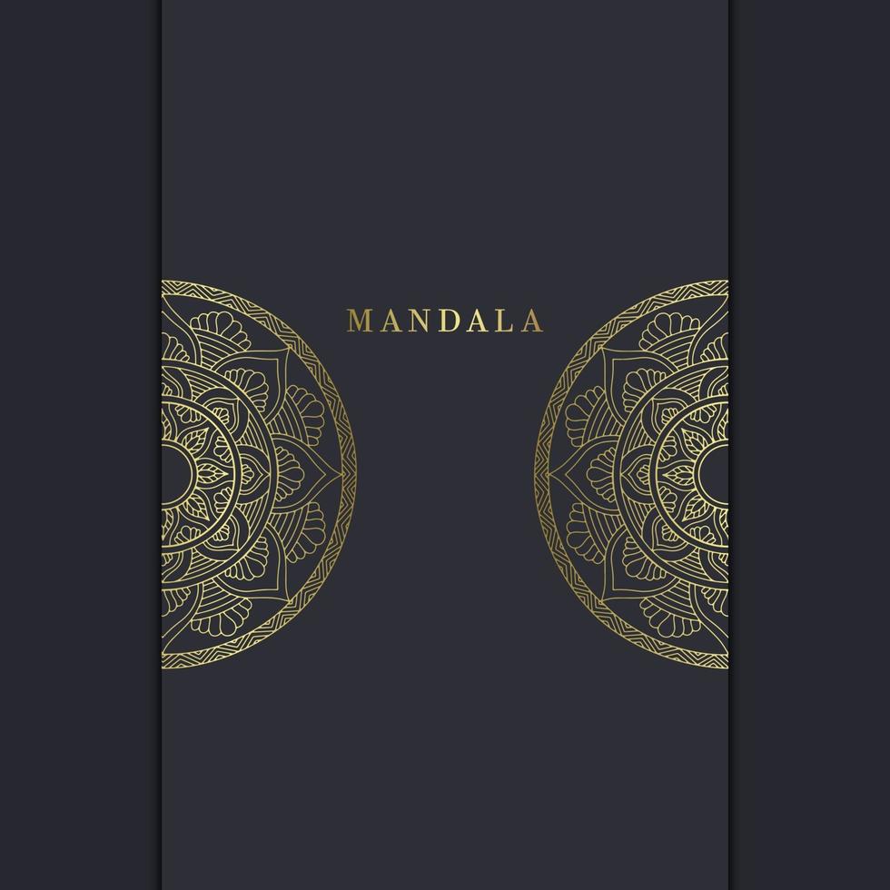 plantilla de mandala con elementos clásicos y elegantes. ideal para invitación, volante, menú, folleto, fondo vector premium