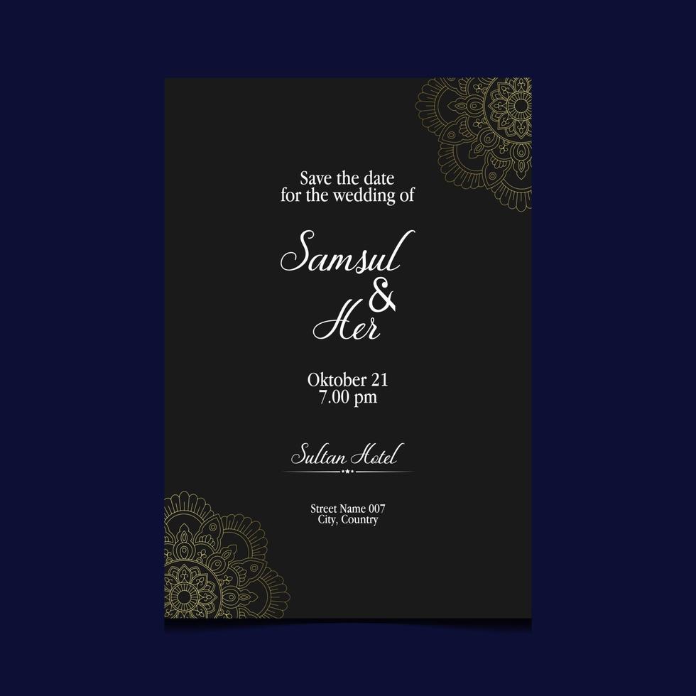 Luxury mandala pattern background with golden arabesque vector