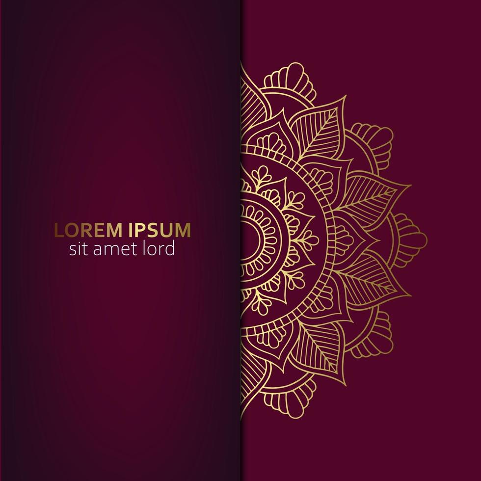 Mandala template with elegant, classic elements. Great for invitation, flyer, menu, brochure, background Premium Vector