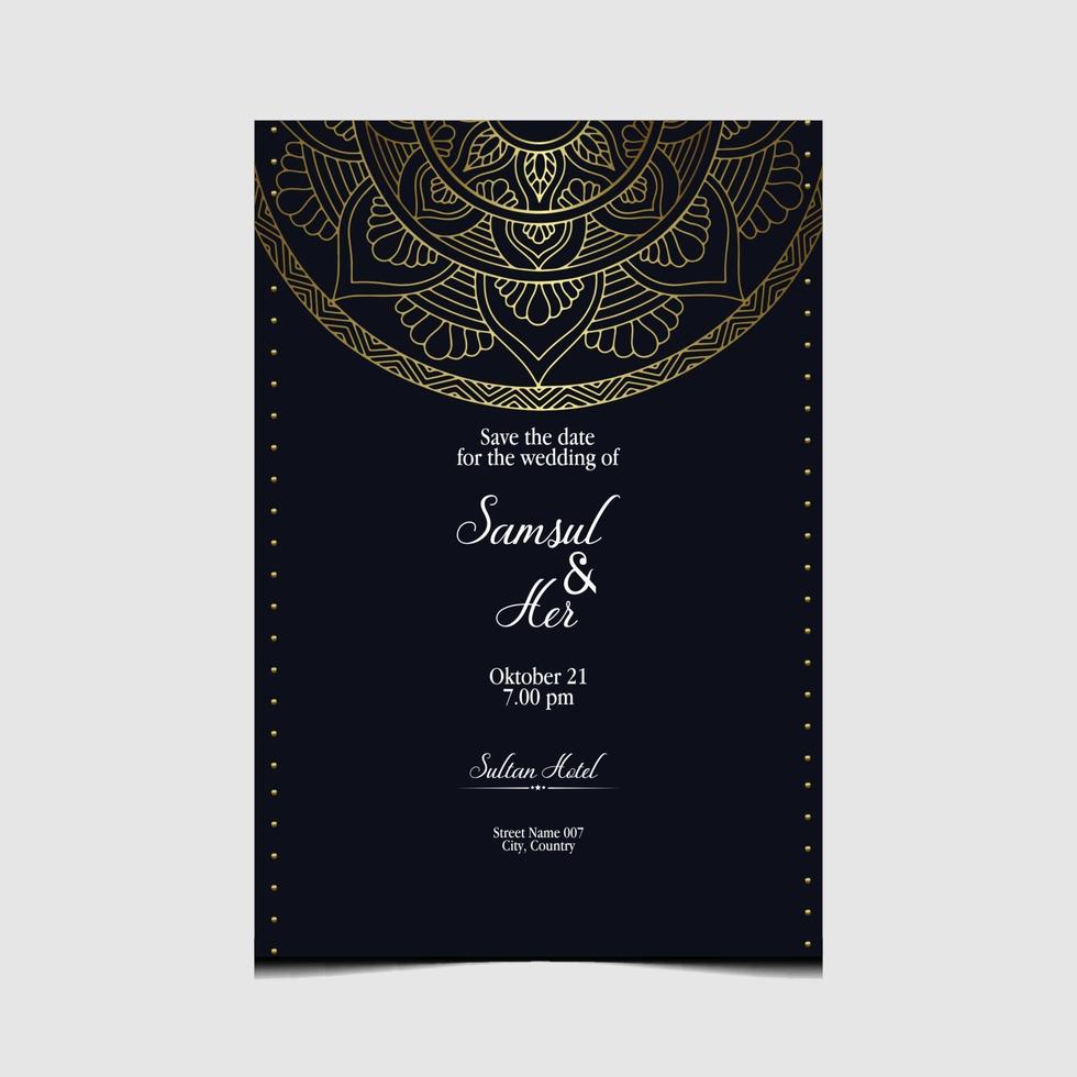 Mandala template with elegant, classic elements. Great for invitation, flyer, menu, brochure, background Premium Vector