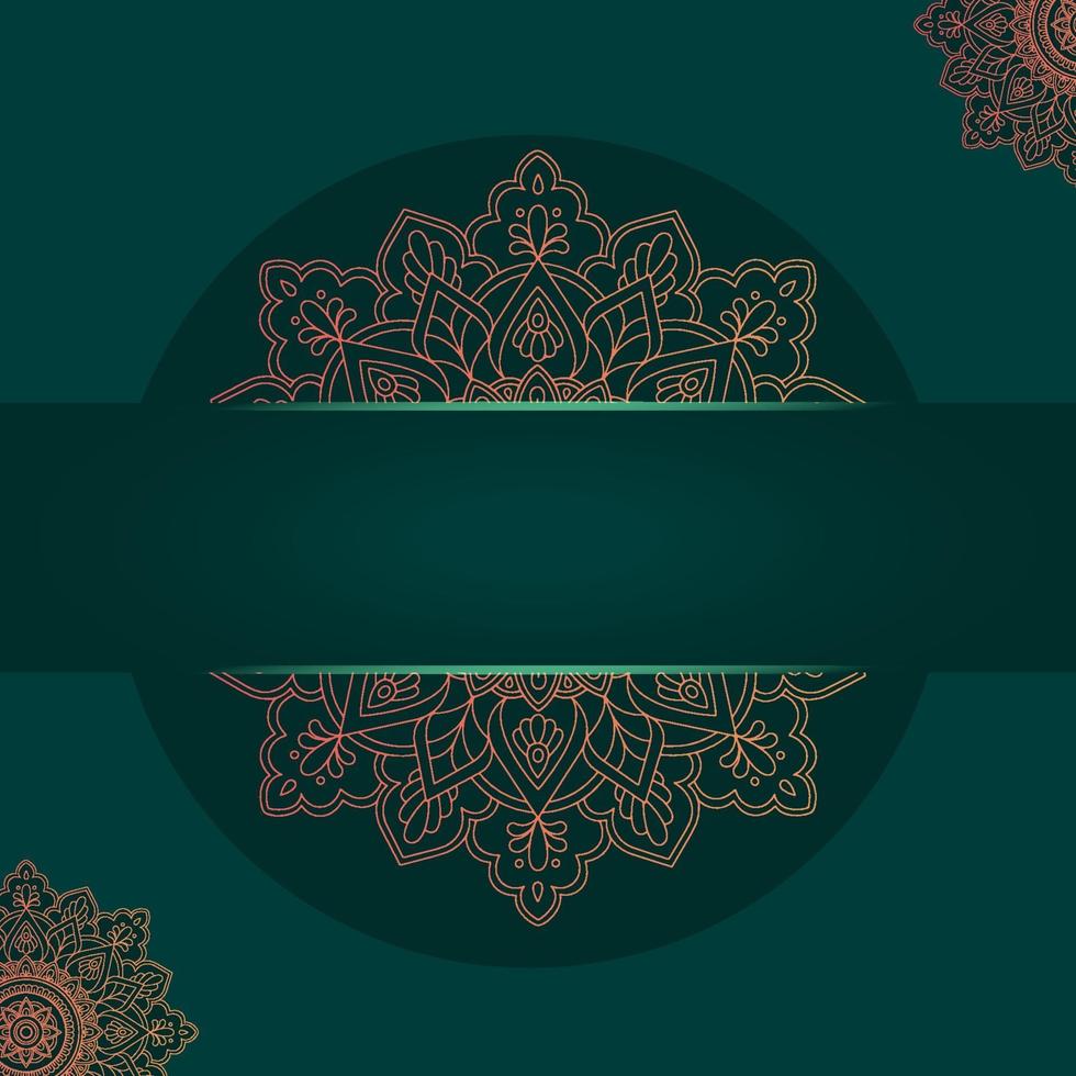 Fondo de patrón de mandala de lujo con arabescos dorados vector