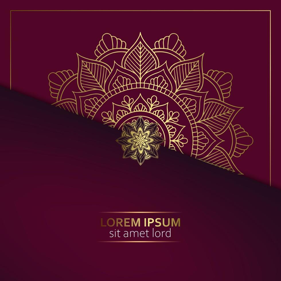 Mandala template with elegant, classic elements. Great for invitation, flyer, menu, brochure, background Premium Vector