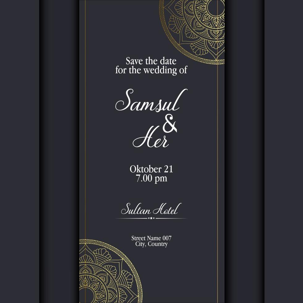 Mandala template with elegant, classic elements. Great for invitation, flyer, menu, brochure, background Premium Vector