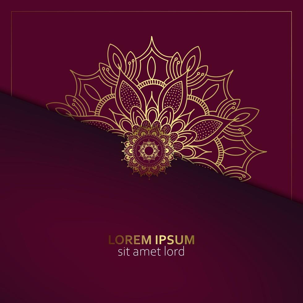 Fondo de mandala ornamental de lujo con estilo de patrón oriental islámico árabe vector premium