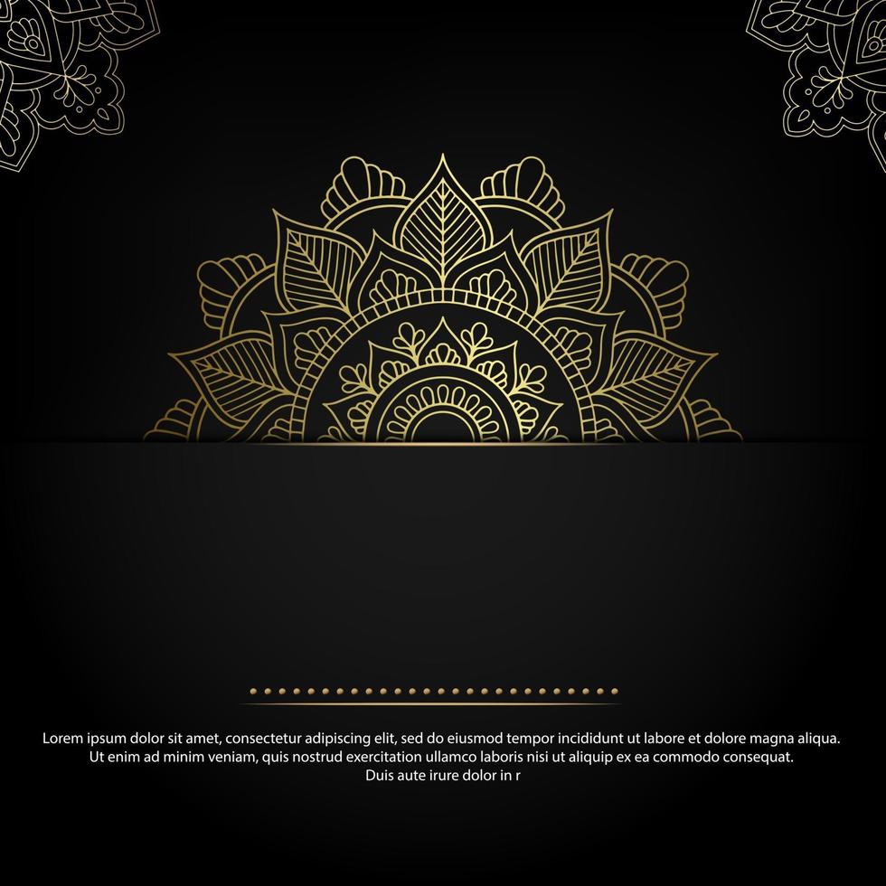 Mandala template with elegant, classic elements. Great for invitation, flyer, menu, brochure, background Premium Vector