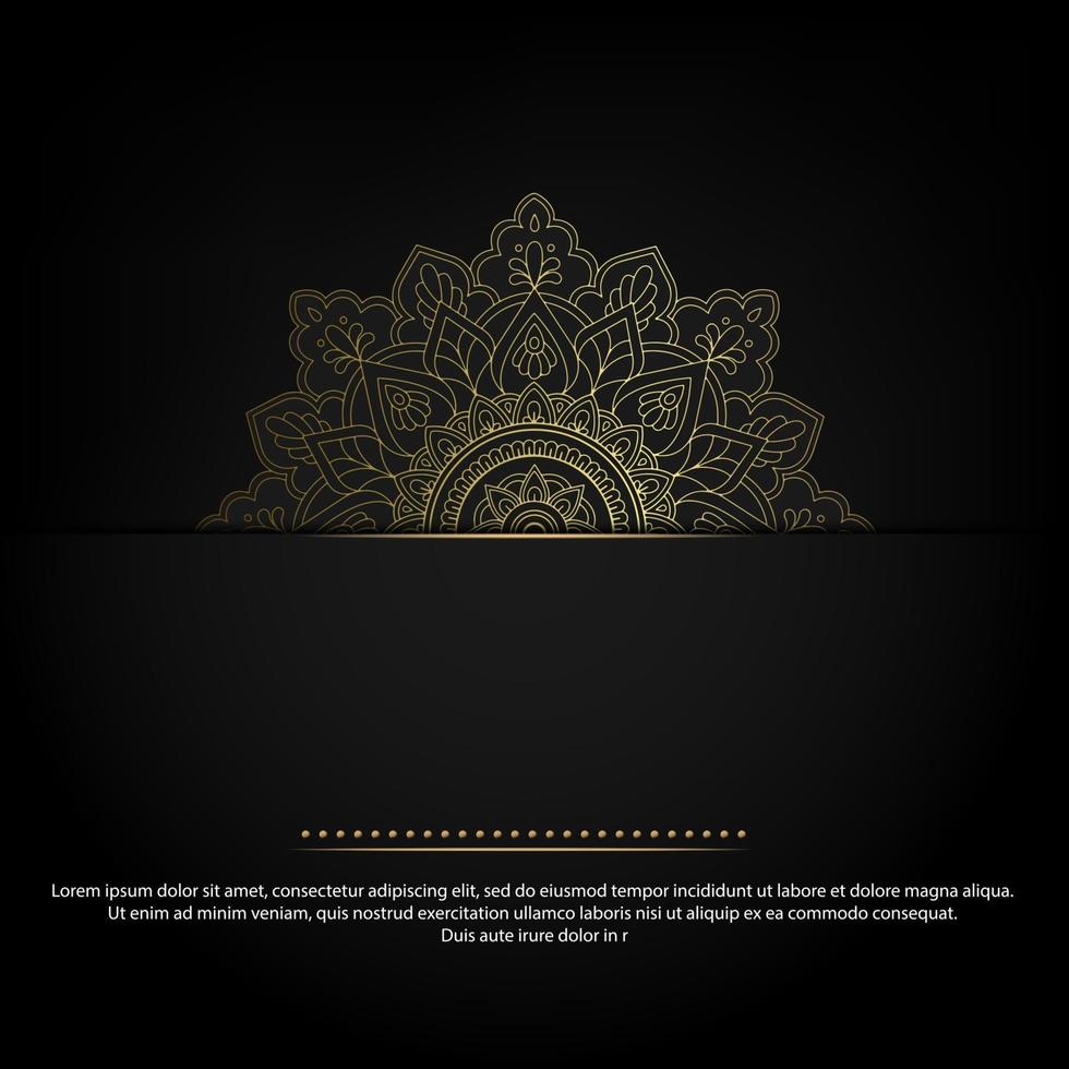 Luxury mandala pattern background with golden arabesque vector