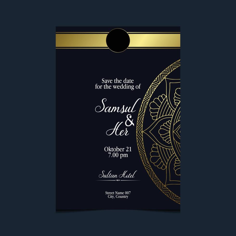 Mandala template with elegant, classic elements. Great for invitation, flyer, menu, brochure, background Premium Vector