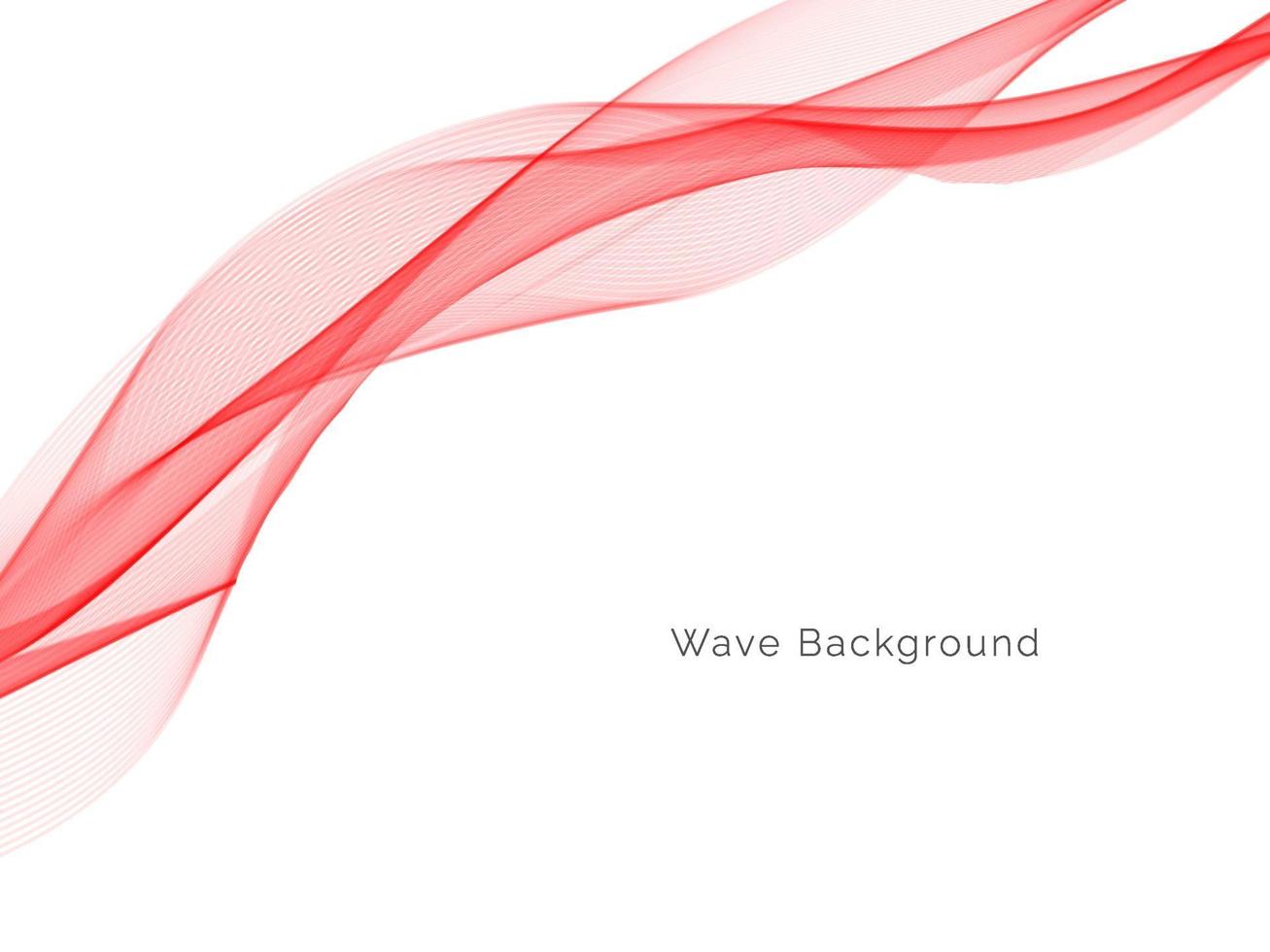 Red wave style stylish abstract background vector