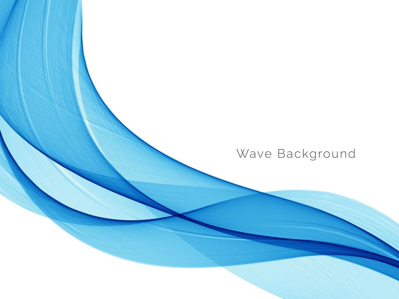 Decorative blue wave design modern background vector