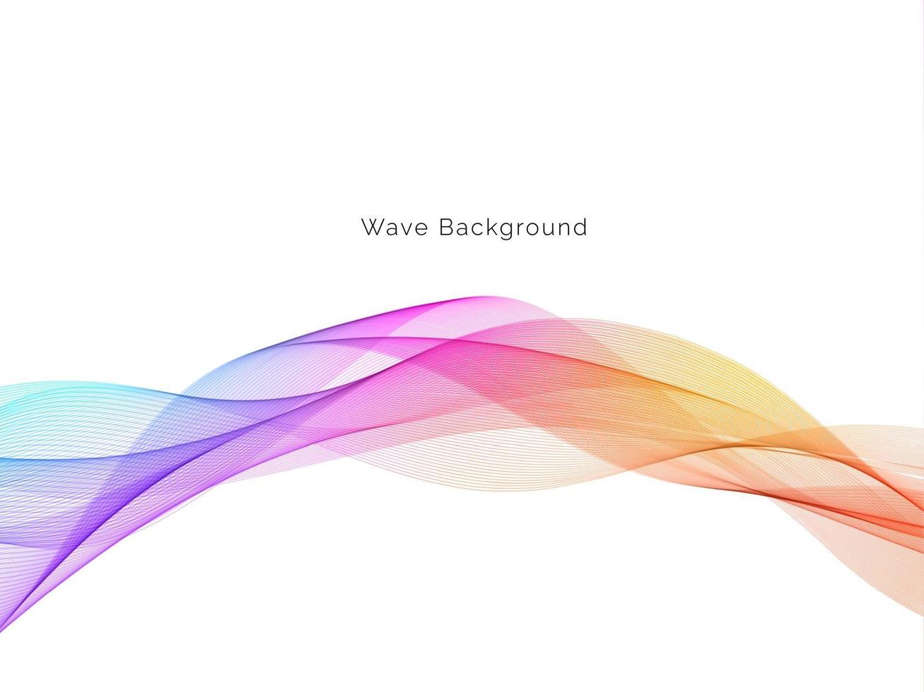 Modern colorful wave design background vector