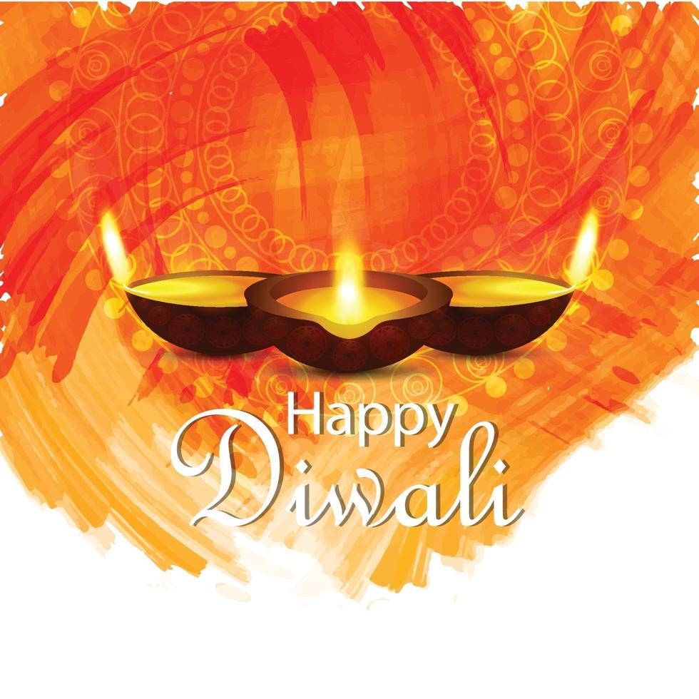 Happy Diwali festival of light background vector