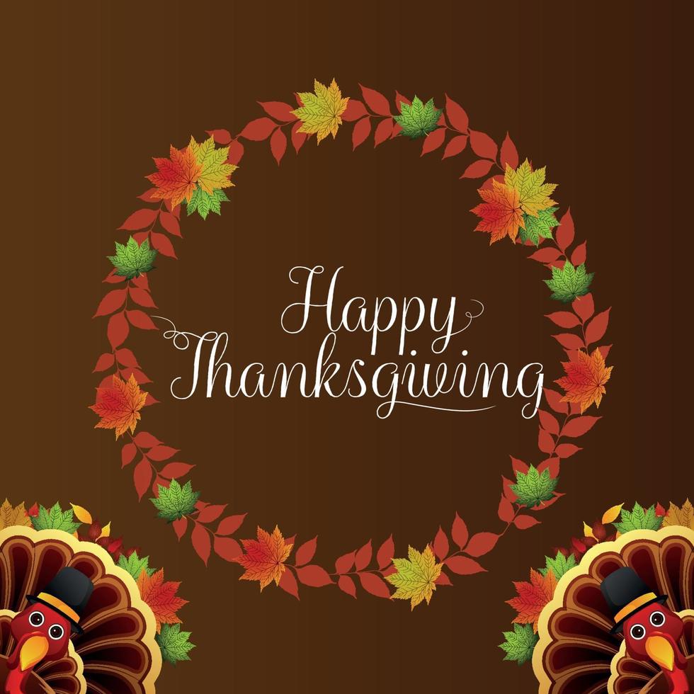 Happy thanksgiving day celebration background vector