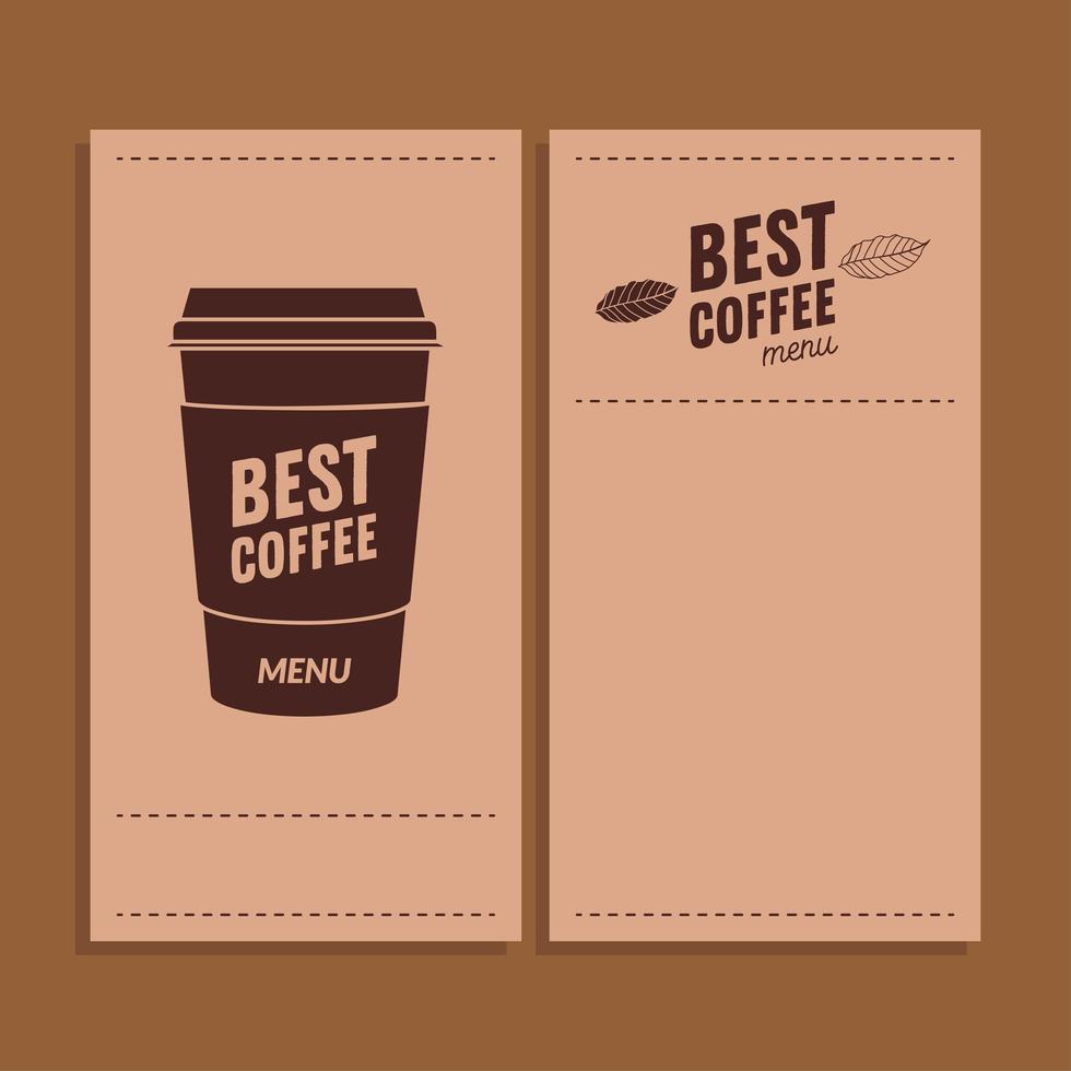 Coffee shop menu set template vector