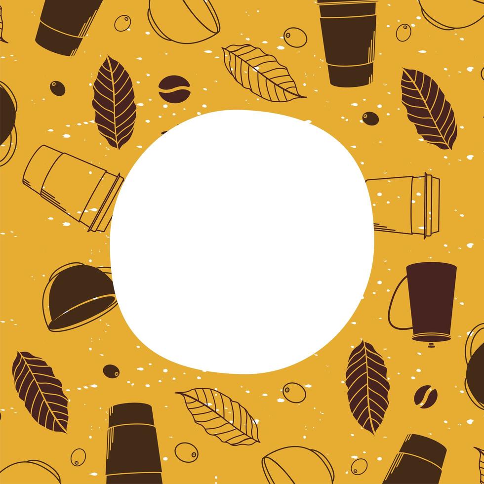 Cute coffee pattern background vector