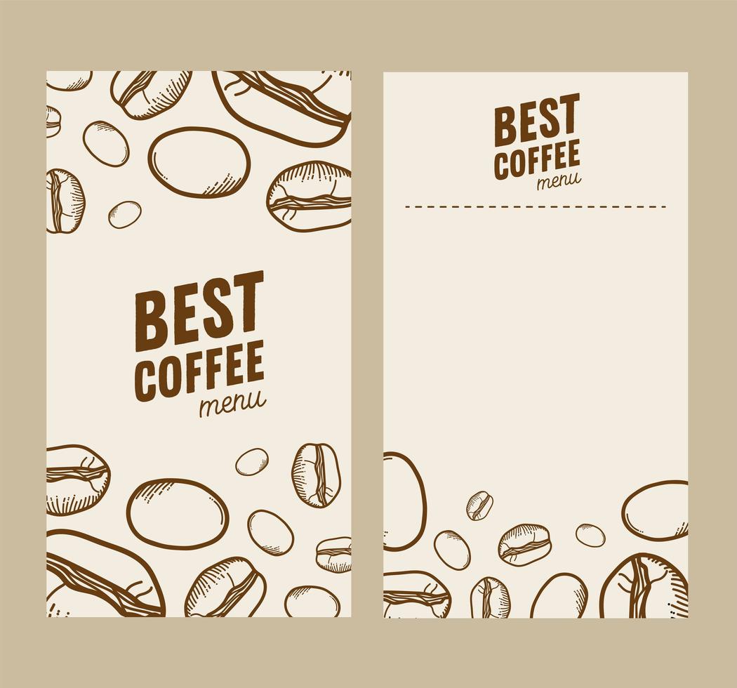 Coffee shop menu set template vector