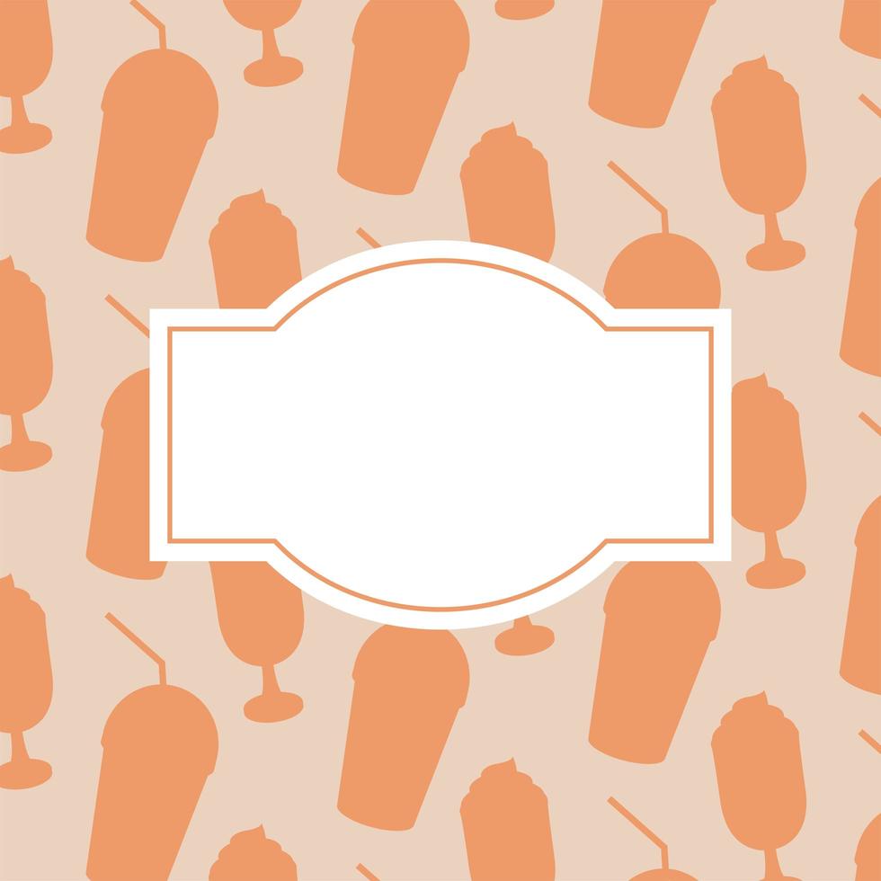 Coffee drinks pattern background vector