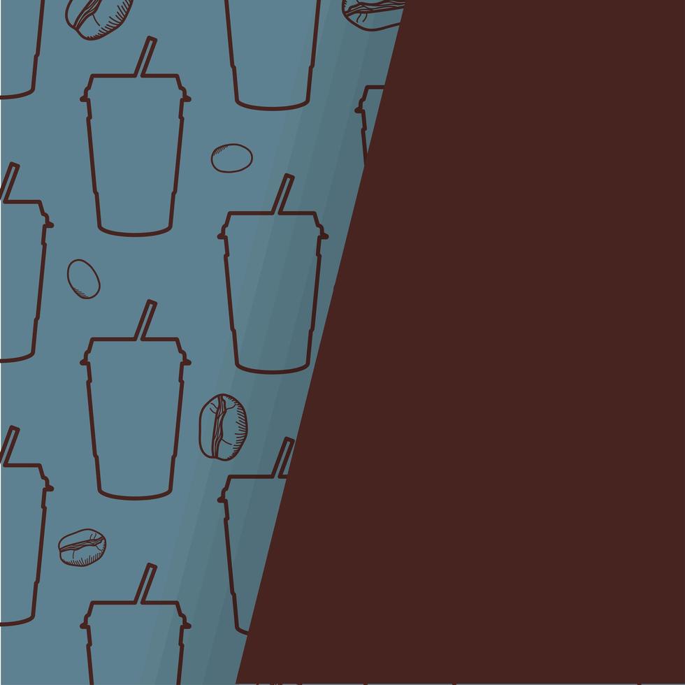 Coffee cup pattern background vector