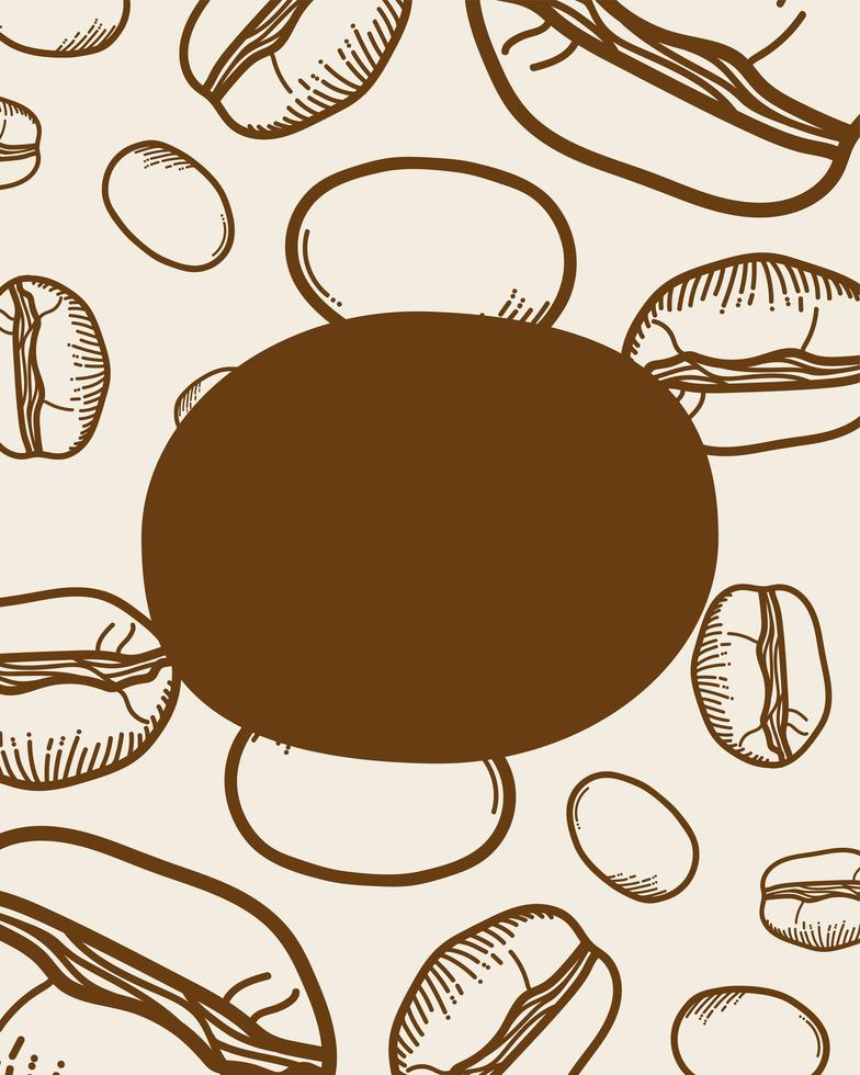 fondo de granos de café vector