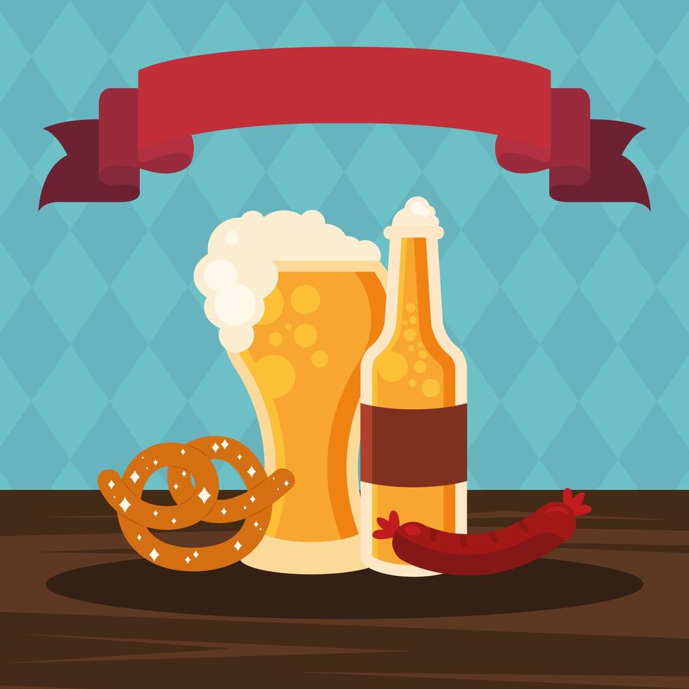 oktoberfest beer celebration vector