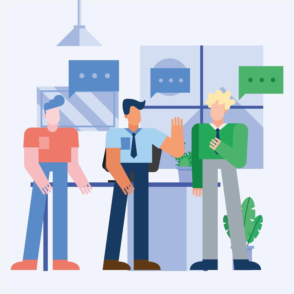 Teamwork concept with men vector