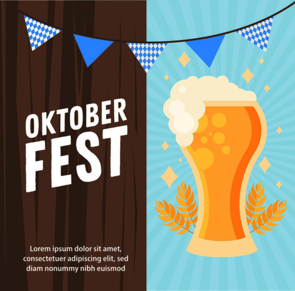 Oktoberfest beer celebration banner vector