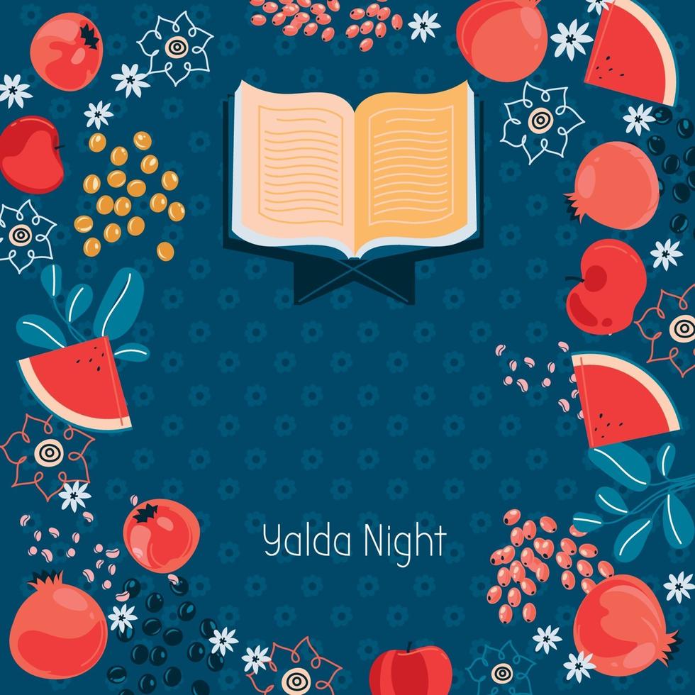 Illustration Vector concept happy Yalda night party