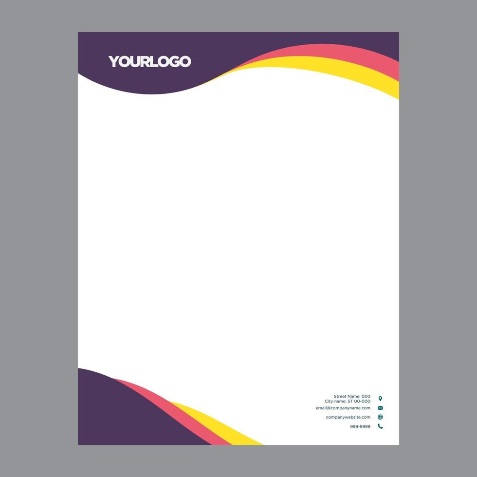 modern business letterhead vector illustration 1990056 Vector Art at