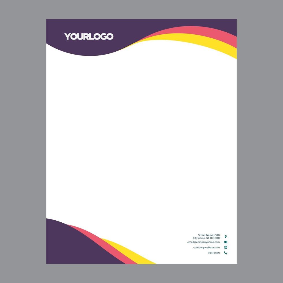 modern business letterhead vector illustration