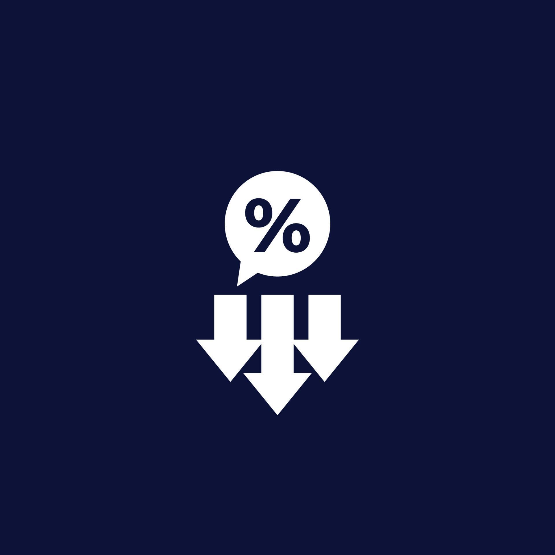 Profit decrease, reduction vector icon 1990058 Vector Art at Vecteezy