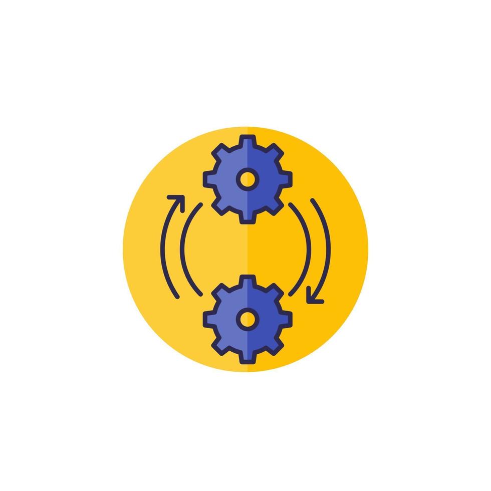 Process vector icon on white background