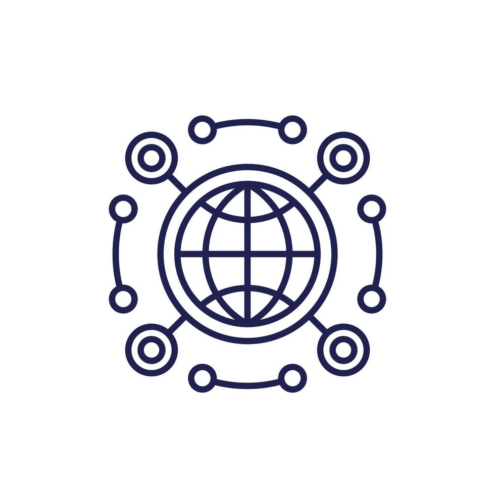 Network api line icon on white 1990108 Vector Art at Vecteezy