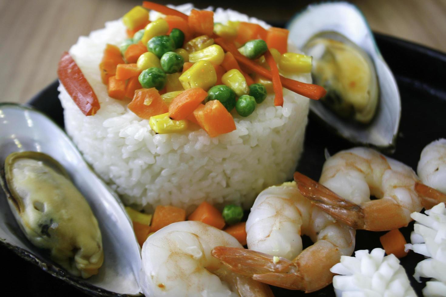 Rice with seafood photo