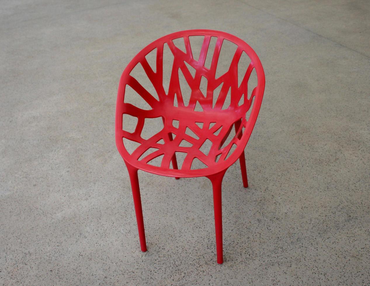 Red modern chair photo