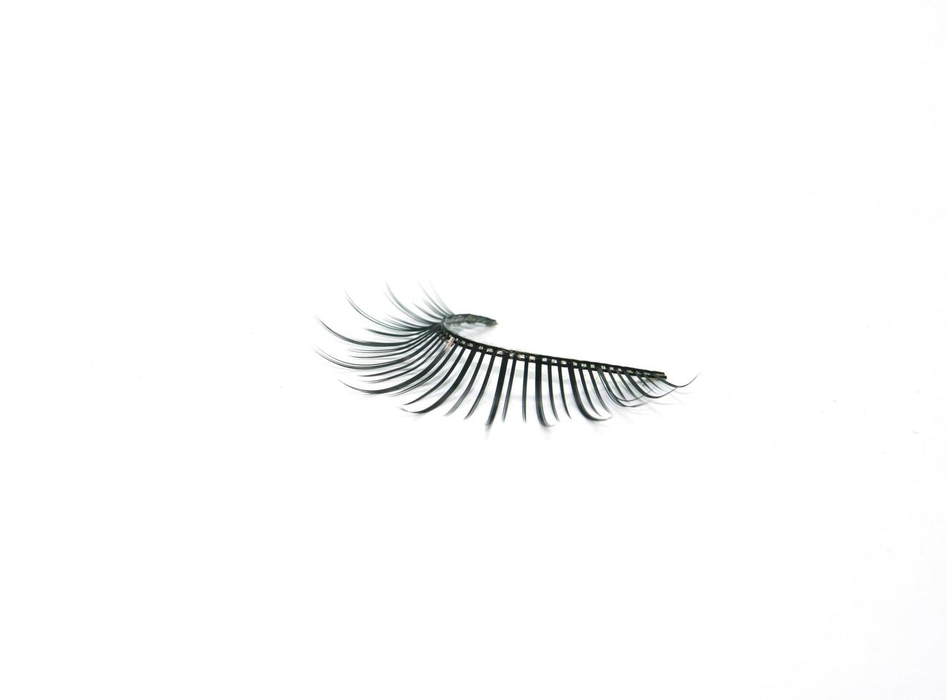 False eyelash on white photo