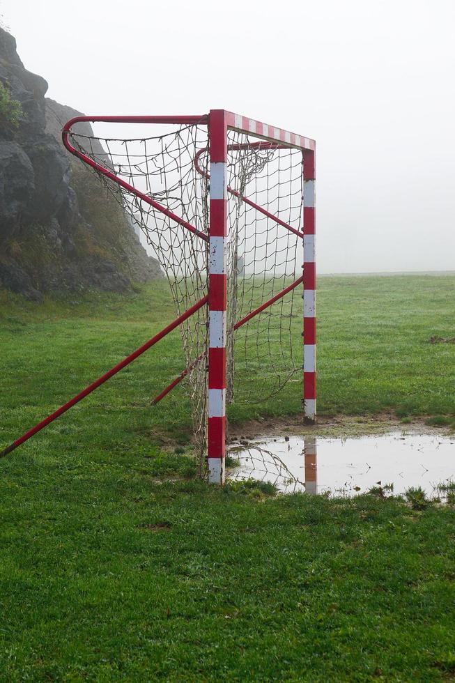 Soccer goal posts photo