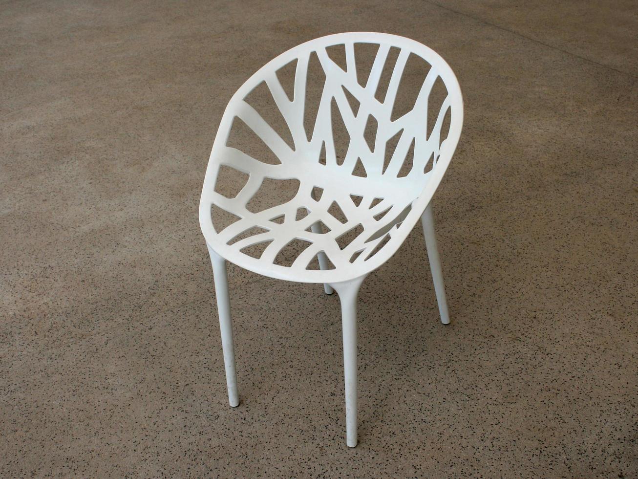 White modern chair photo
