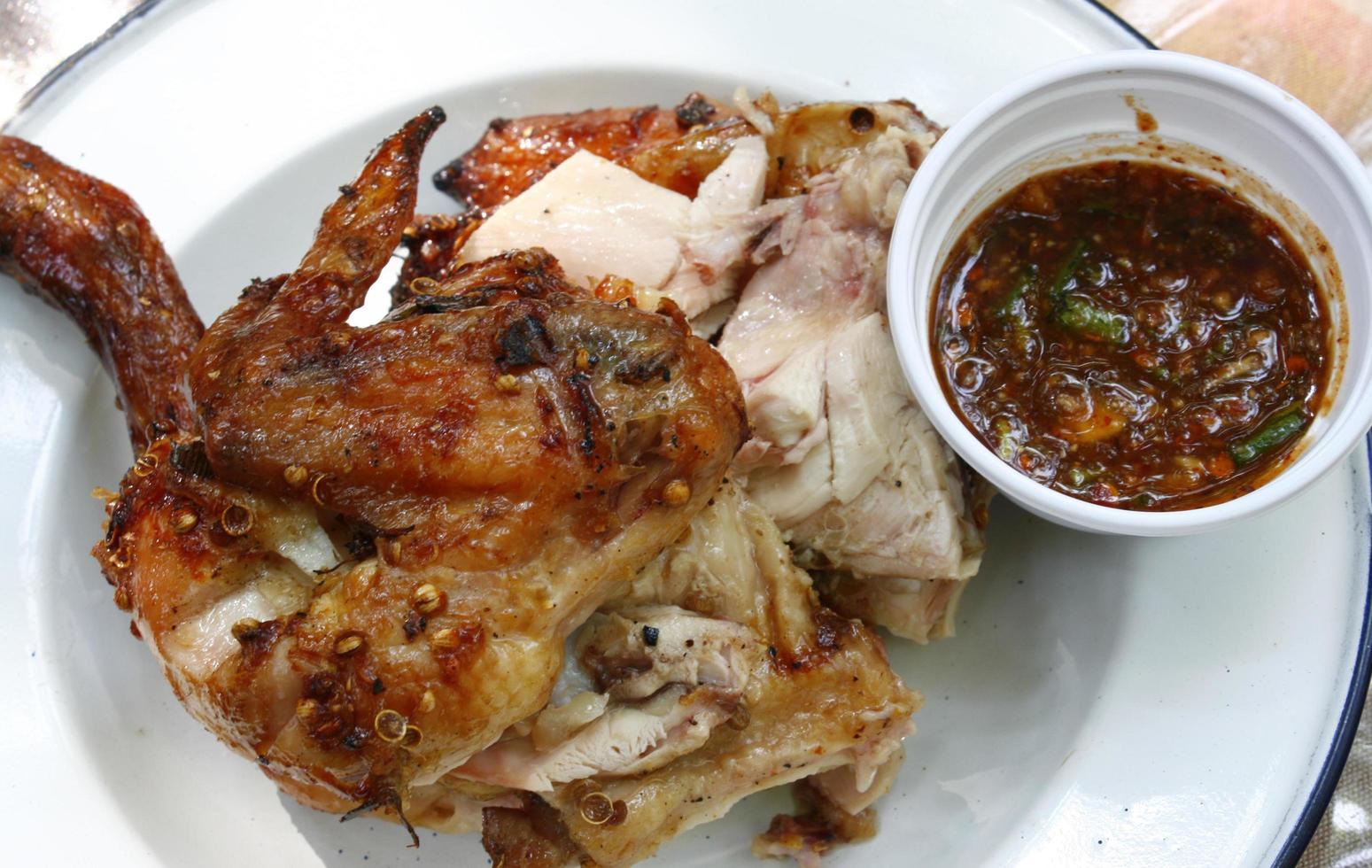 Thai style roasted chicken 1990564 Stock Photo at Vecteezy