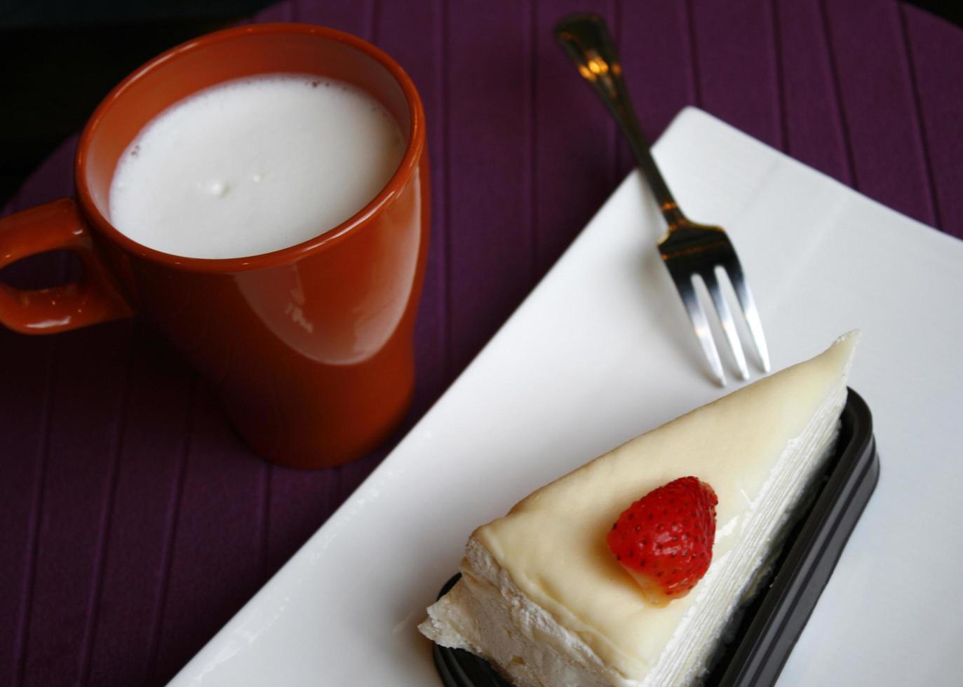 Dessert and milk photo