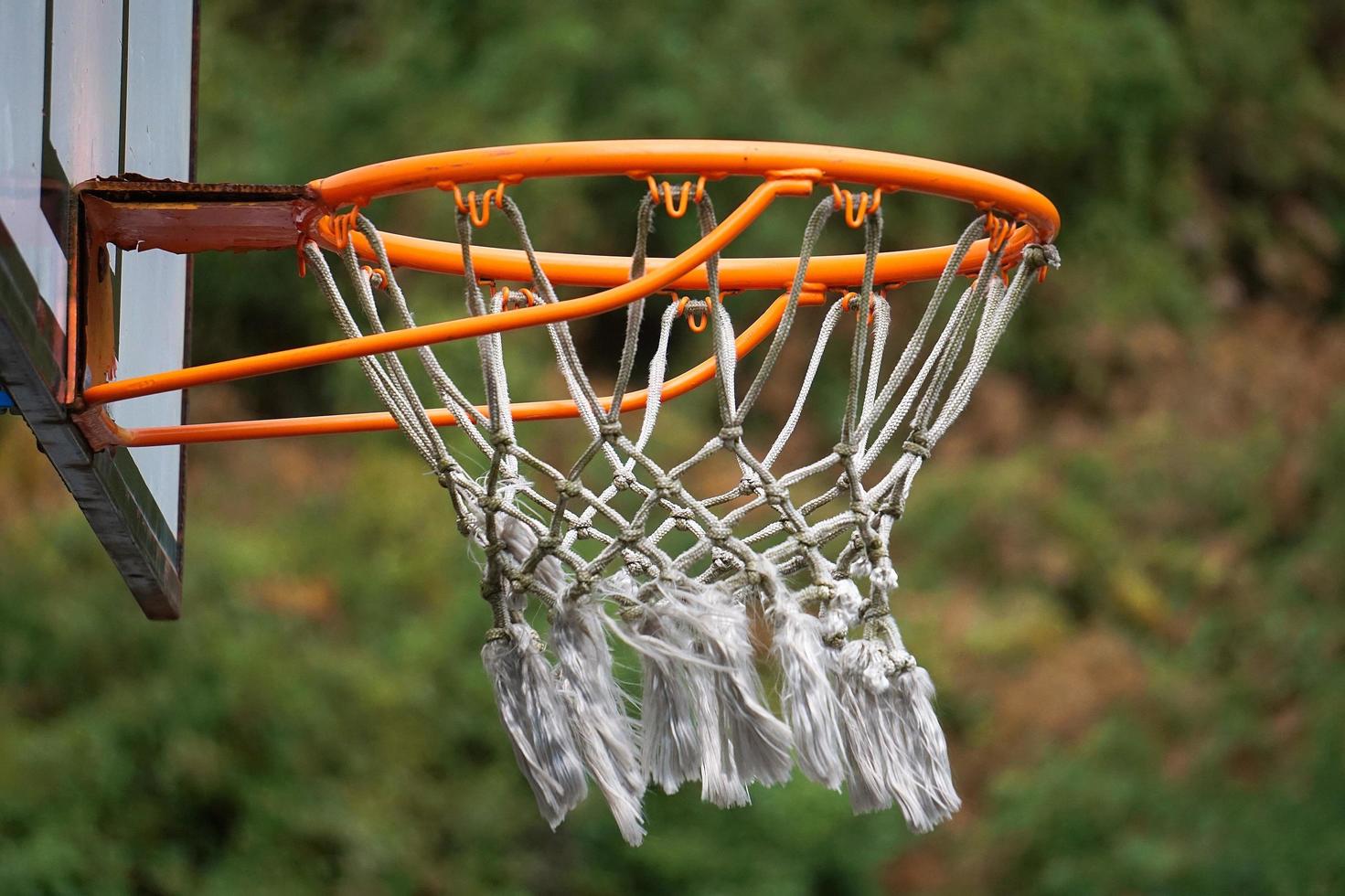 Street basketball hoop photo