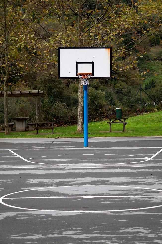 Street basketball hoop photo