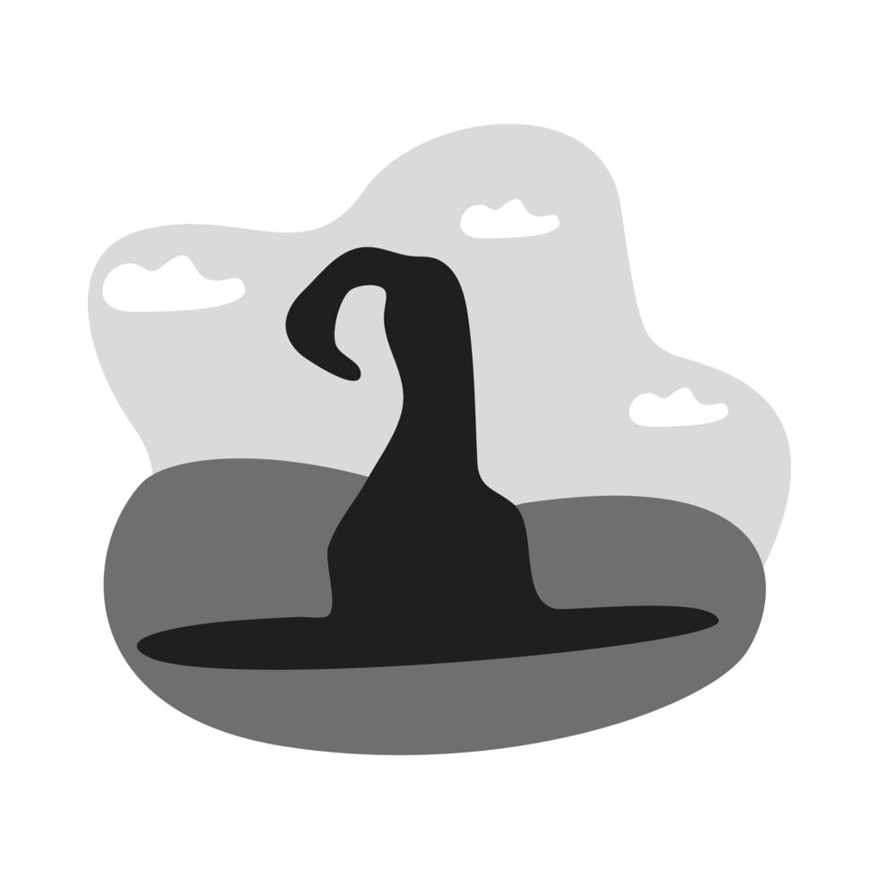 halloween witch hat isolated icon vector