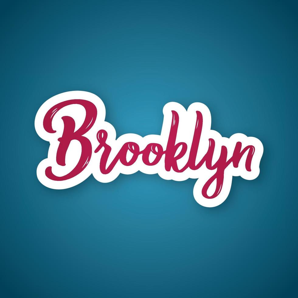 Brooklyn - ciudad de nombre de letras dibujadas a mano. vector