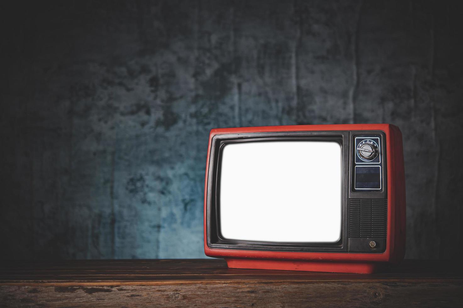Still life with a retro red TV photo