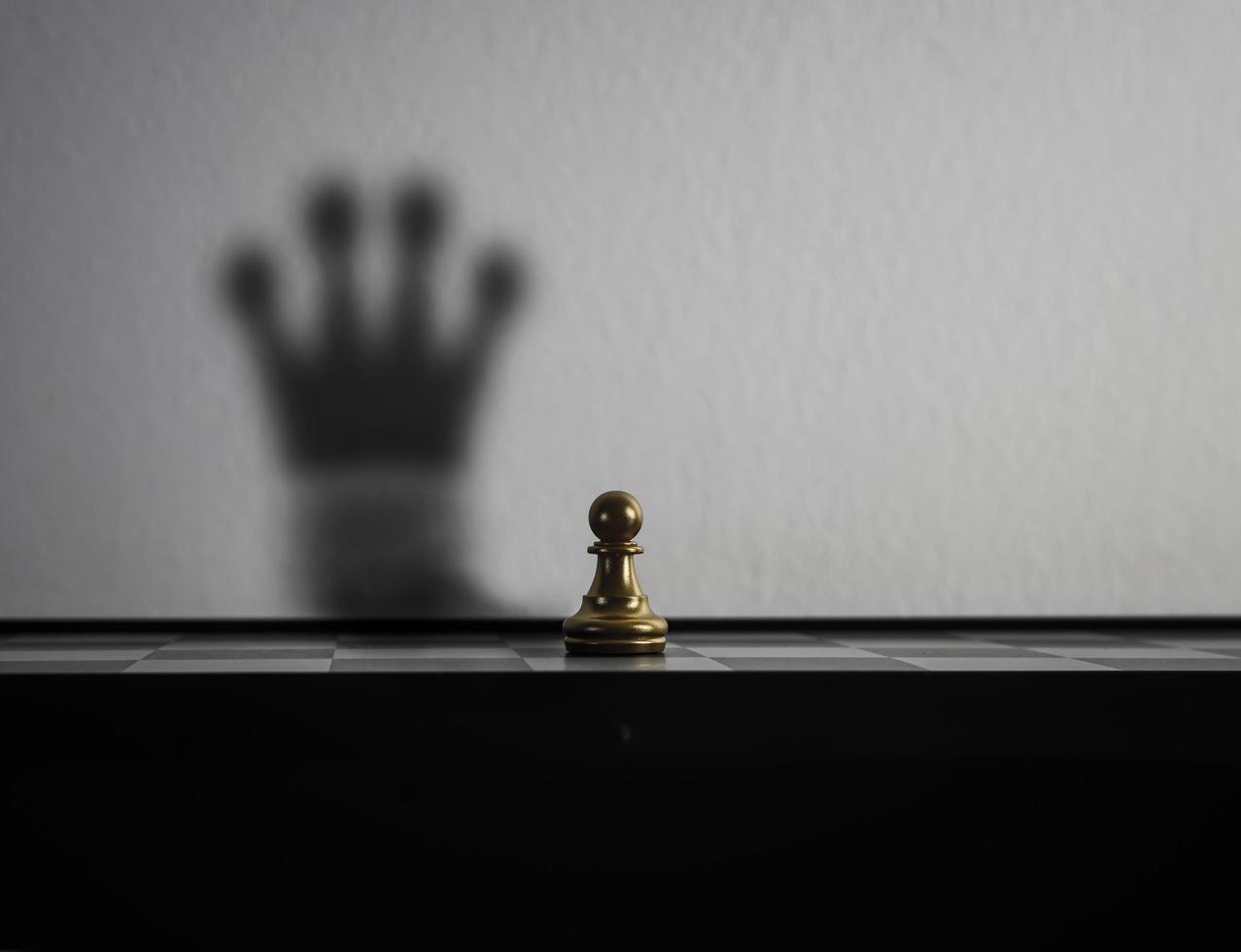 Chessman changed to the shadow of the crown photo