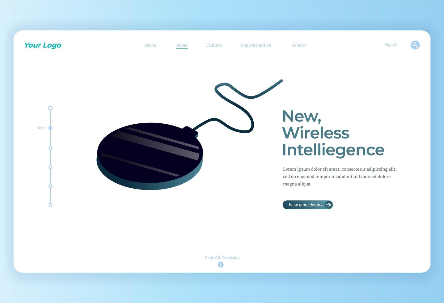 Wireless Charger Isometric illustration for Landing Page vector