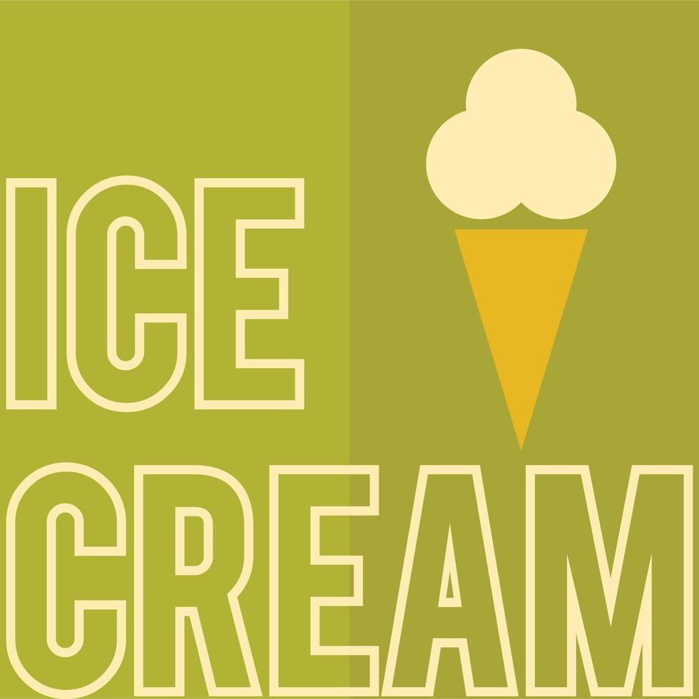 Ice Cream Poster Vector Art