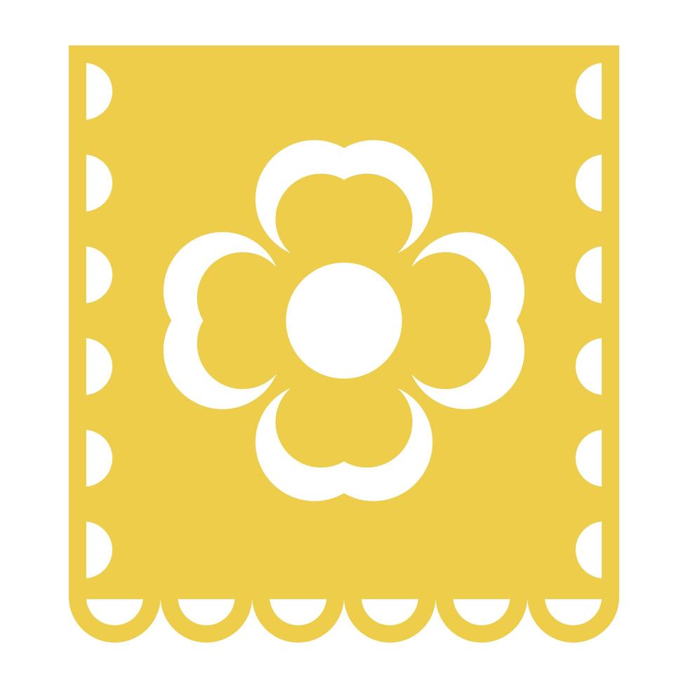 dia de muertos garland with flower vector