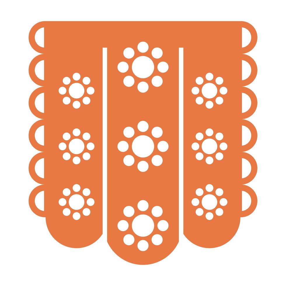 dia de muertos garland with flowers vector